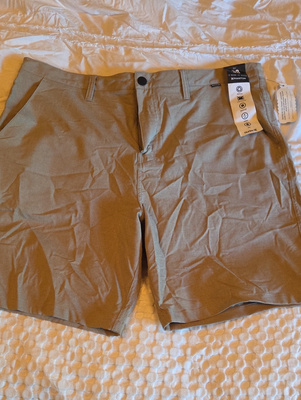 Hurley Men's Flat Front Khaki Shorts